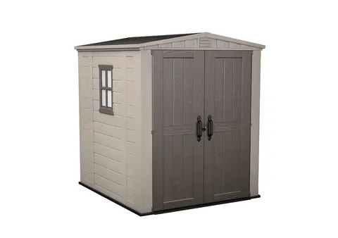 Domek ogrodowy, narzędziowy Factor 6x6 - Beż. Wym.: 178 x 195.5 x 208 cm