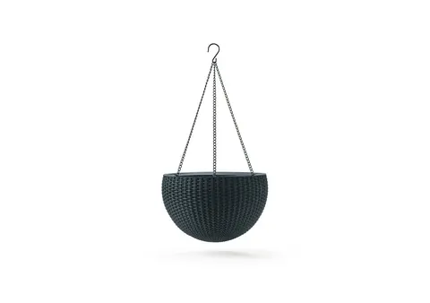 Doniczka wisząca Rattan 8,6L - Grafit