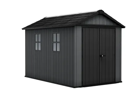 Domek ogrodowy, narzędziowy Newton Plus wide 11 x7,5 - Grafit. Wym.: 230 x 350 x 246 cm