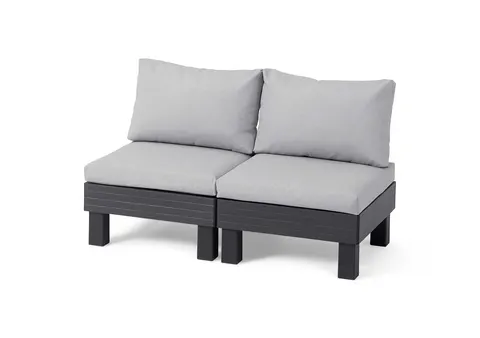 Meble ogrodowe, zestaw Elements 2- osobowy - Grafit