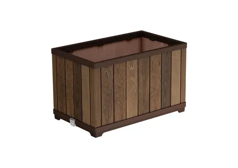 Prostokątna donica Decocoat – kolor Walnut