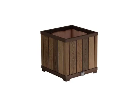 Kwadratowa donica Decocoat – kolor Walnut