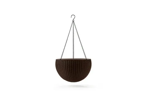 Doniczka wisząca Rattan 8,6L - Brąz