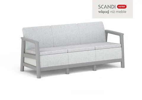 Sofa 3-osobowa Scandi Linea - Popielaty/szary