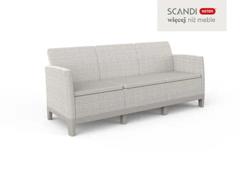 Sofa 3-osobowa Scandi Forma - Popielaty/jasno beżowy