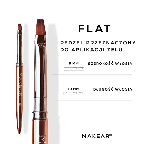Makear Pędzel Flat do aplikacji żelu