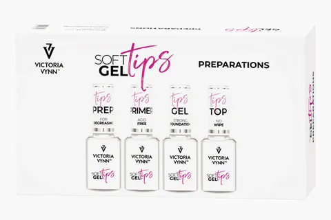 Victoria Vynn SOFT GEL TIPS Preparations Zestaw preparatów