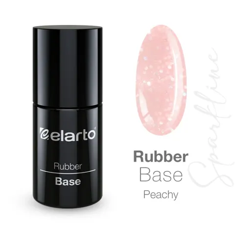 Elarto Baza hybrydowa Rubber Base Sparkline Peachy 15ml