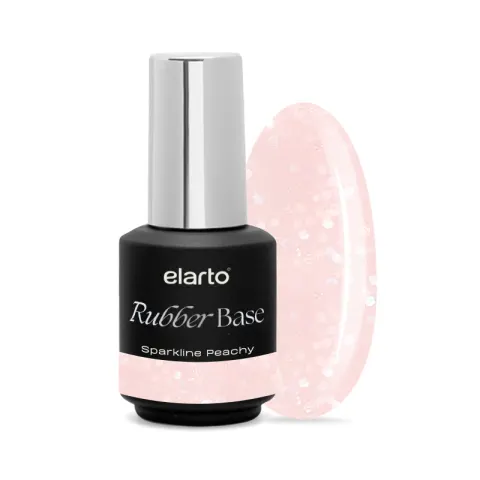 Elarto Baza hybrydowa Rubber Base Sparkline Peachy 7ml