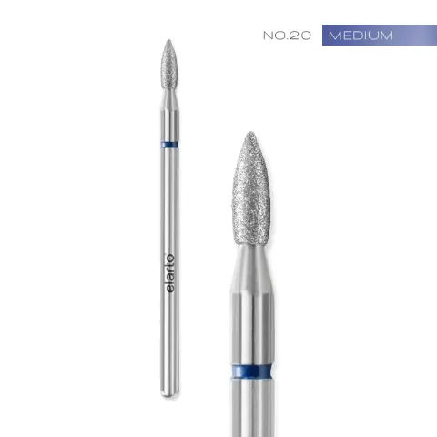Elarto Frez No20 łezka / płomień z nasypem diamentowym 2x6mm