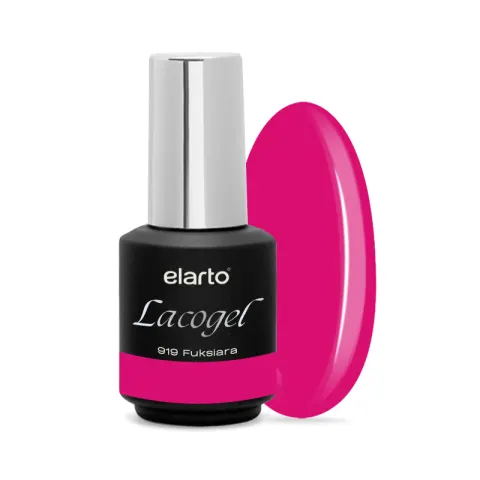 Elarto Lakier hybrydowy Lacogel Fuksiara nr 919 7ml