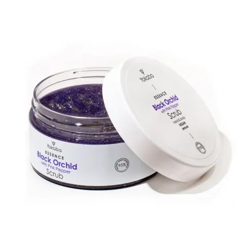 Yokaba Black Orchid With Pink Pepper Scrub hand & body Vegan smoothing Essence Yokaba 250 g