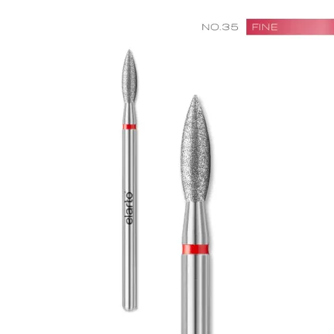 Elarto Frez NO35 ŁEZKA / PŁOMIEŃ Z NASYPEM DIAMENTOWYM 2,3X10MM