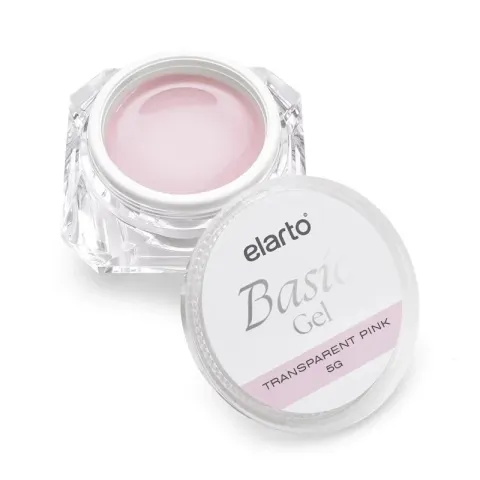 Elarto Żel bazowy i budujący transparentny różowy Basic Gel Transparent Pink 5g