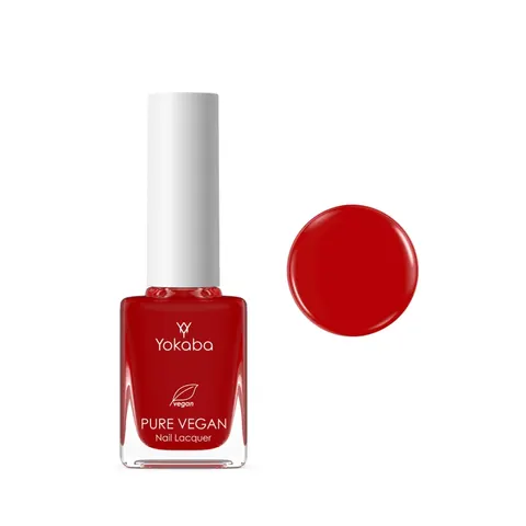 Yokaba Pure Vegan 10 Channel Red lakier do paznokci 10 ml