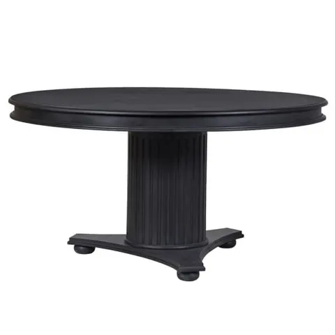Stół do jadalni Westminister Black okrągły 149 cm średnicy drewno mahoń