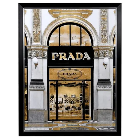 Obraz Prada Designer 152x117 cm czarna rama