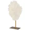 Rzeźba Coral White Small 61 cm żywica żelazo złota podstawa