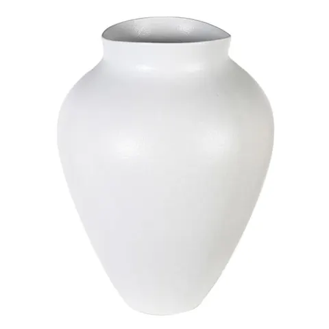 Wazon Stone White S z kamionki 41 cm biały duży wazon