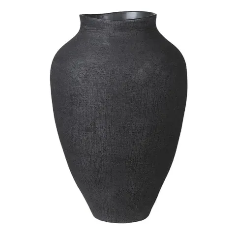 Wazon Stone Black S z kamionki 39 cm czarny duży wazon