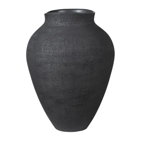 Czarny wazon Stone Black z kamionki 45 cm duży wazon
