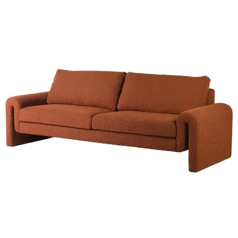 Pomarańczowa sofa Cloud Rust 236 cm szerokości designerska sofa efekt rdzy