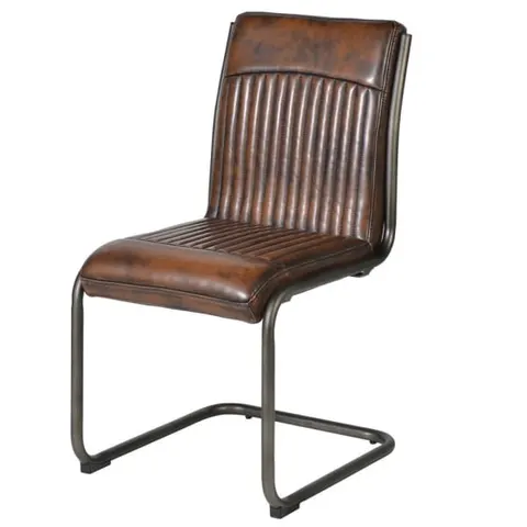 Krzesło Brown Chester brązowa sztuczna skóra oryginalny design