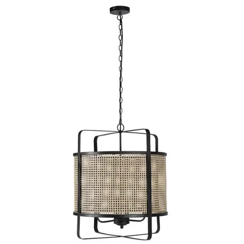 Lampa wisząca Chesham Rattan S 55 × 60 cm – efekt rattanu