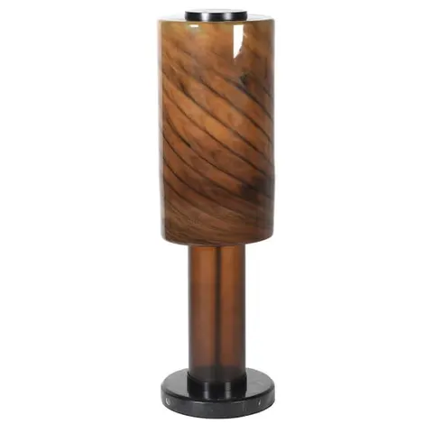 Lampa stołowa Manilla 66 cm efekt marmuru brązowe szkło