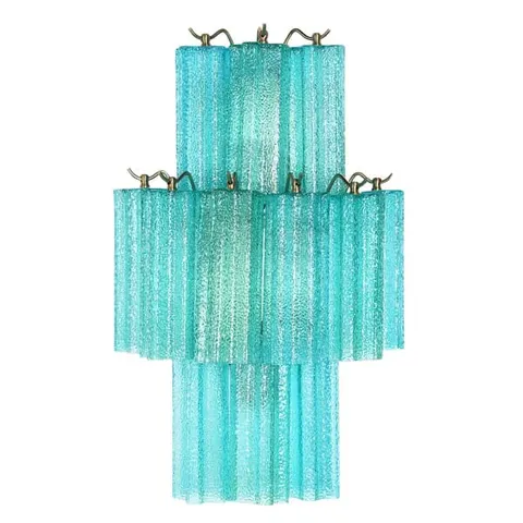 Lampa ścienna Maldon Blue kinkiet 55 cm niebieskie szkło żelazo