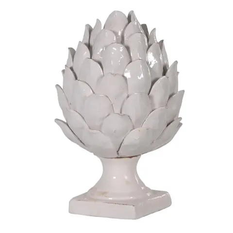 Dekoracja Artichoke Off White 34 cm karczoch biel terakota