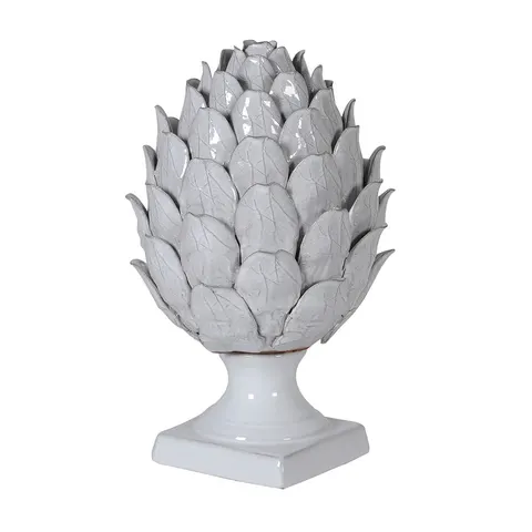 Dekoracja Artichoke White 29 cm karczoch szary ceramika