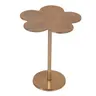 Stolik boczny Clover 51 cm – aluminium w kolorze ciemnego złota