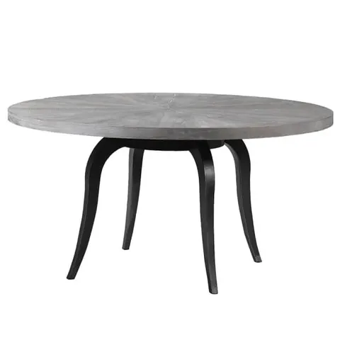 Stół do jadalni Modern Pine 150 cm – okrągły stół sosnowy na żelaznych nogach