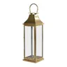 Duży Lampion Sloane Brass 115 cm stal szklany lampion złoty