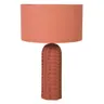 Pomarańczowa lampa stołowa Orange 55 cm ceramiczna podstawa zdobiona