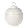 Ceramiczny pojemnik Novum White 30 cm biały z pokrywą okrągły słój
