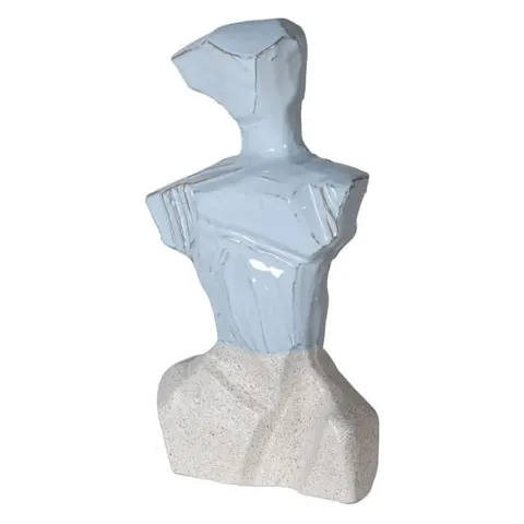 Rzeźba ceramiczna Human Blue 42 cm abstrakcyjna dekoracja