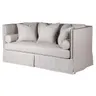 Sofa Orpington lniana tapicerka 177 cm trzyosobowa kanapa jasna
