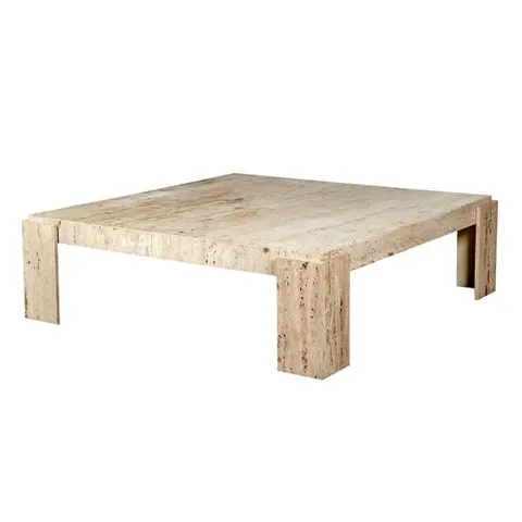 Stolik kawowy Travertine 120 cm marmurowy stolik do salonu
