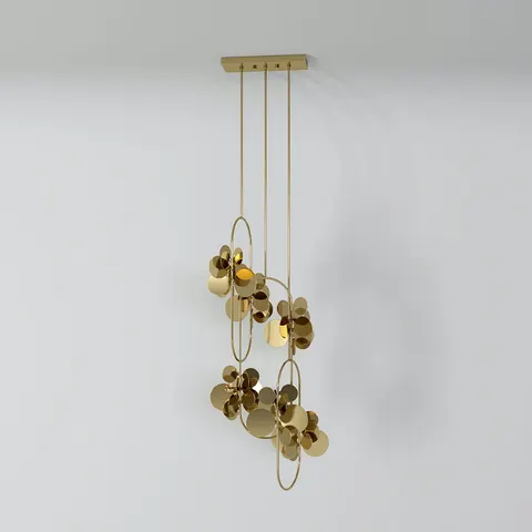Lampa sufitowa Hera Large od Creativemary mosiądz 6 żarówek