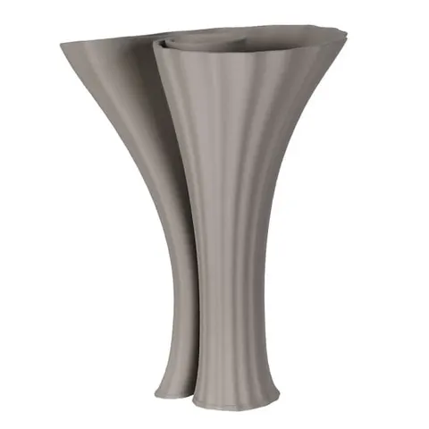 Wazon ceramiczny Grey 33 cm szary wazon ceramika 3D