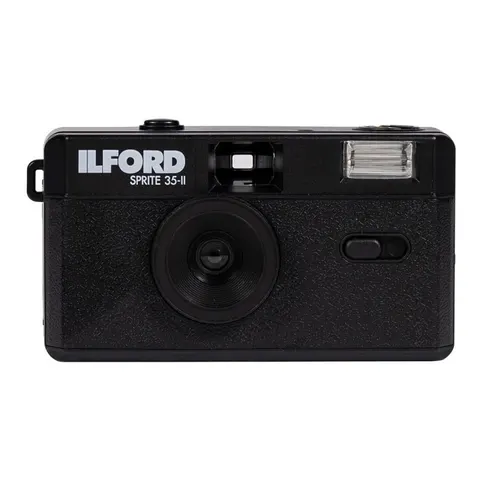 Analogowy aparat fotograficzny ILFORD Sprite 35-II Camera - czarny