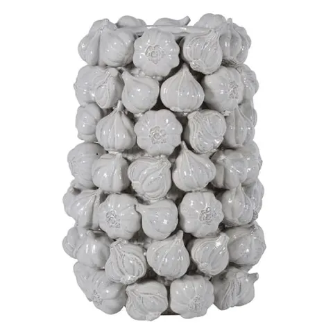 Wazon ceramiczny Garlic 42 cm szary wazon dekoracyjny czosnek