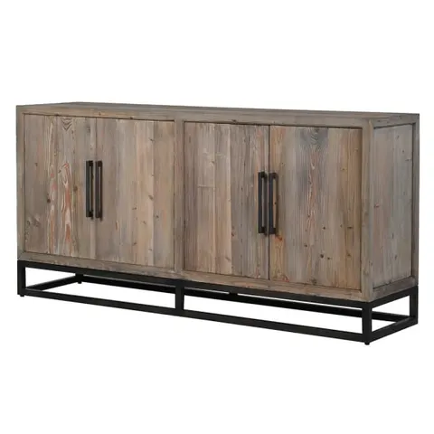 Komoda Portland 180 cm ze starego drewna sosnowego i żelaza