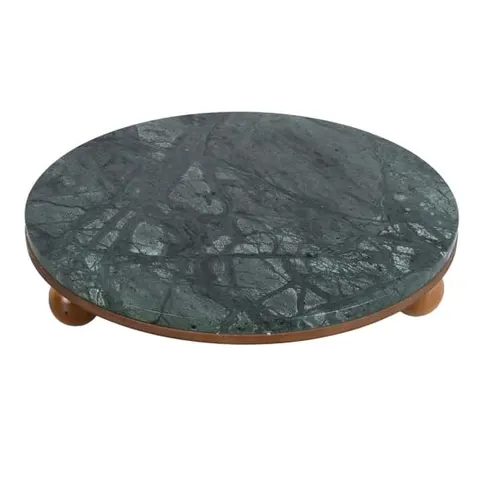 Taca dekoracyjna Green z marmuru 40 cm
