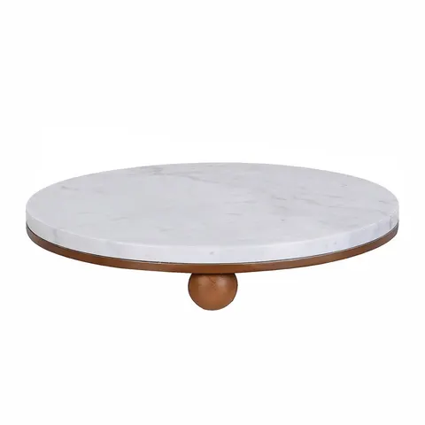 Taca dekoracyjna White Marble z marmuru 40 cm