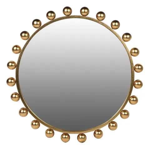 Złote okrągłe lustro Bubble Gold 80 cm