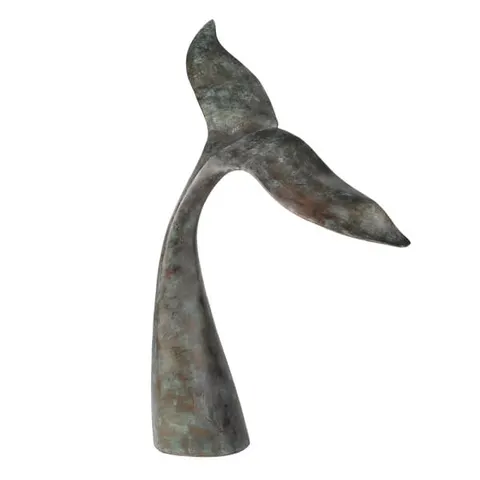 Duża rzeźba Whales 122 cm aluminium ogon wieloryba