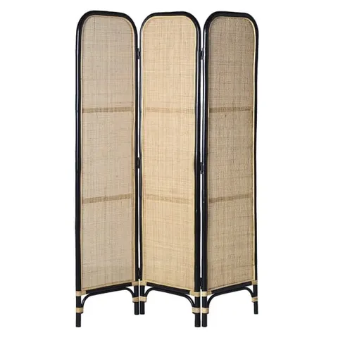Parawan dekoracyjny Toba z naturalnego rattanu 179,5 cm – 3-panelowy